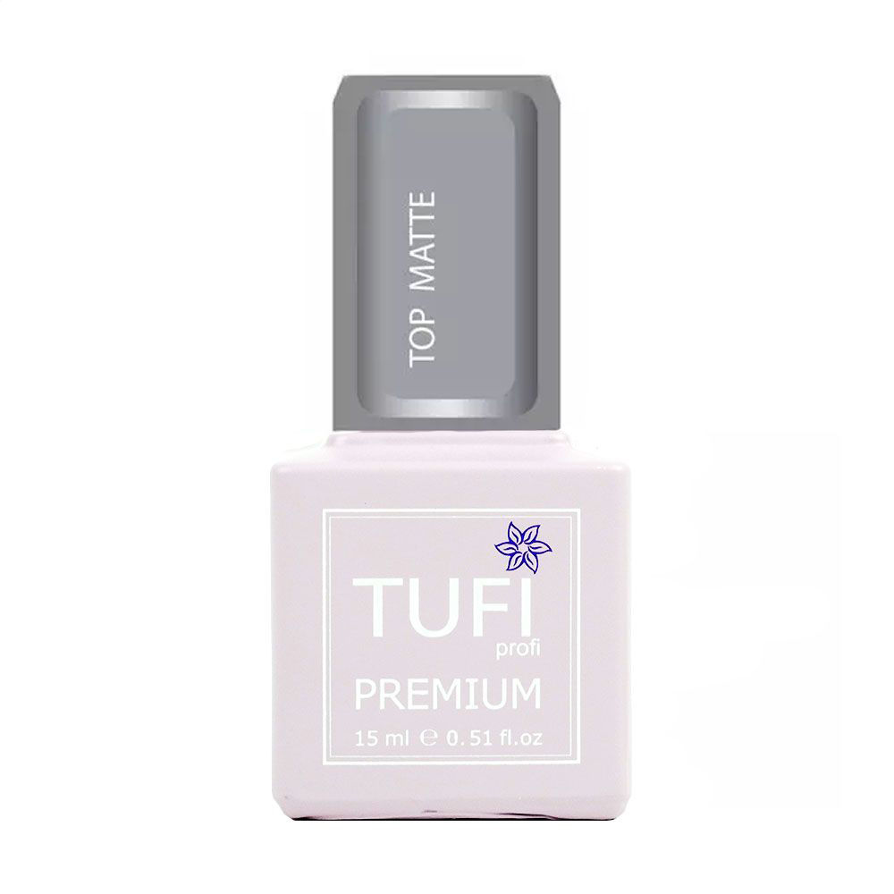 Топ для гель-лаку Tufi profi Premium Matte Top матовий, 15 мл